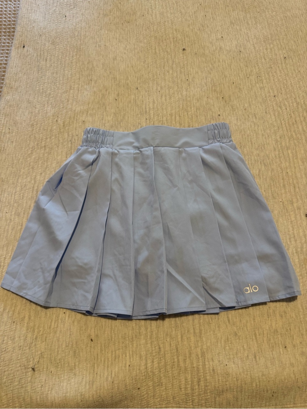 ALO Yoga Light Blue Pleated Athletic Skirt